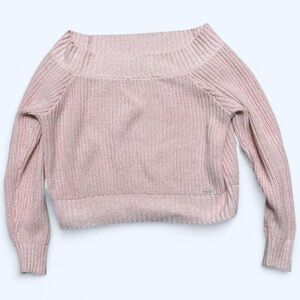 Hollister Pink Off-Shoulder Sweater